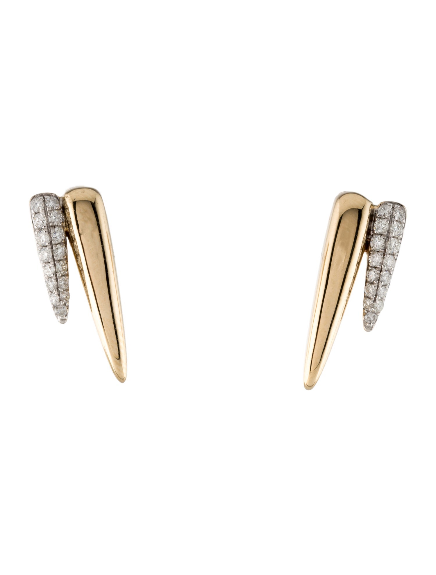 Earrings 14K Diamond Spike Drop