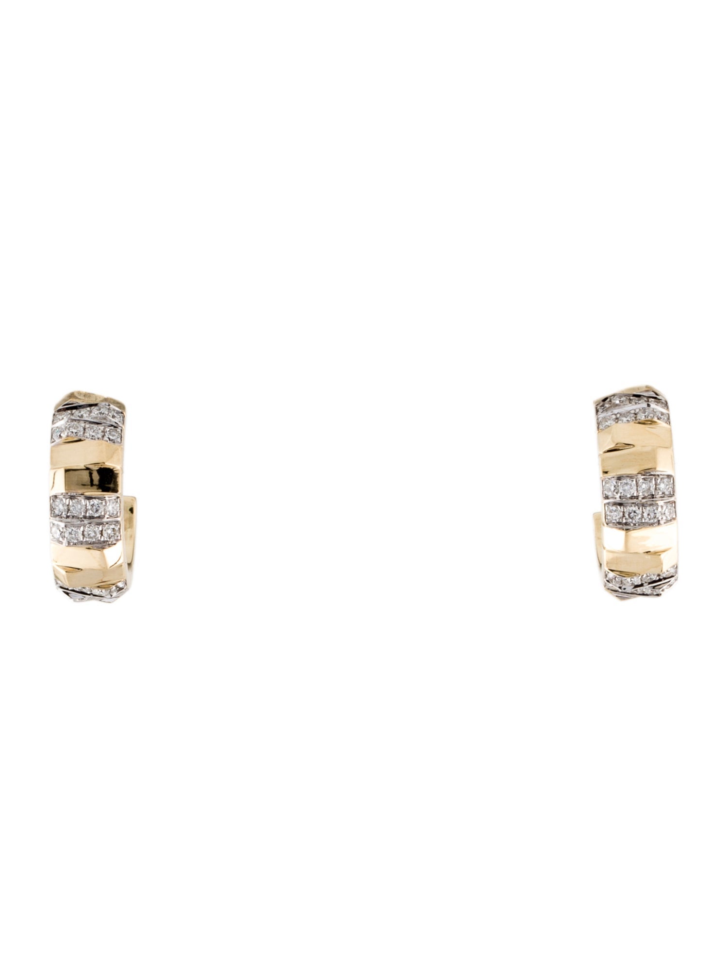 Earrings 14K Diamond Pavé Hoop Earrings