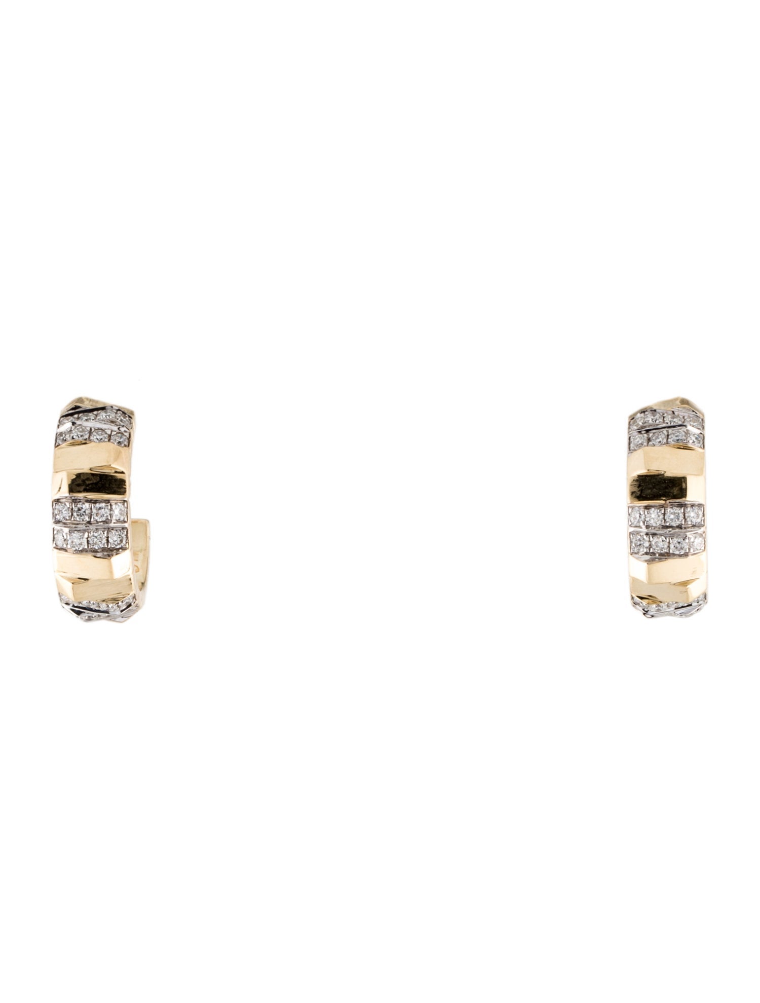 Earrings 14K Diamond Pavé Hoop Earrings