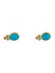 Earrings 18K Turquoise & Diamond Stud Earrings