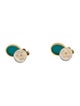 Earrings 18K Turquoise & Diamond Stud Earrings