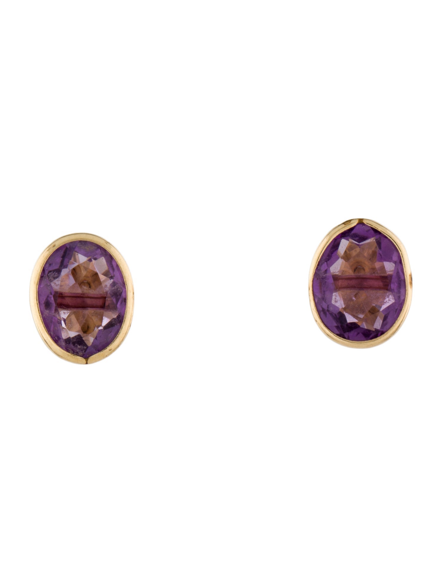 Earrings 14K 4.08ctw Amethyst Stud Earrings