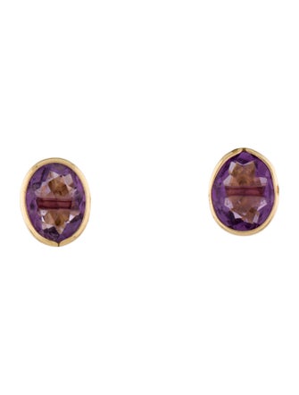 Earrings 14K 4.08ctw Amethyst Stud Earrings