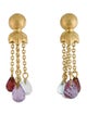 Earrings 18K Multi-Stone Chain Drop Earrings