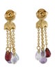 Earrings 18K Multi-Stone Chain Drop Earrings