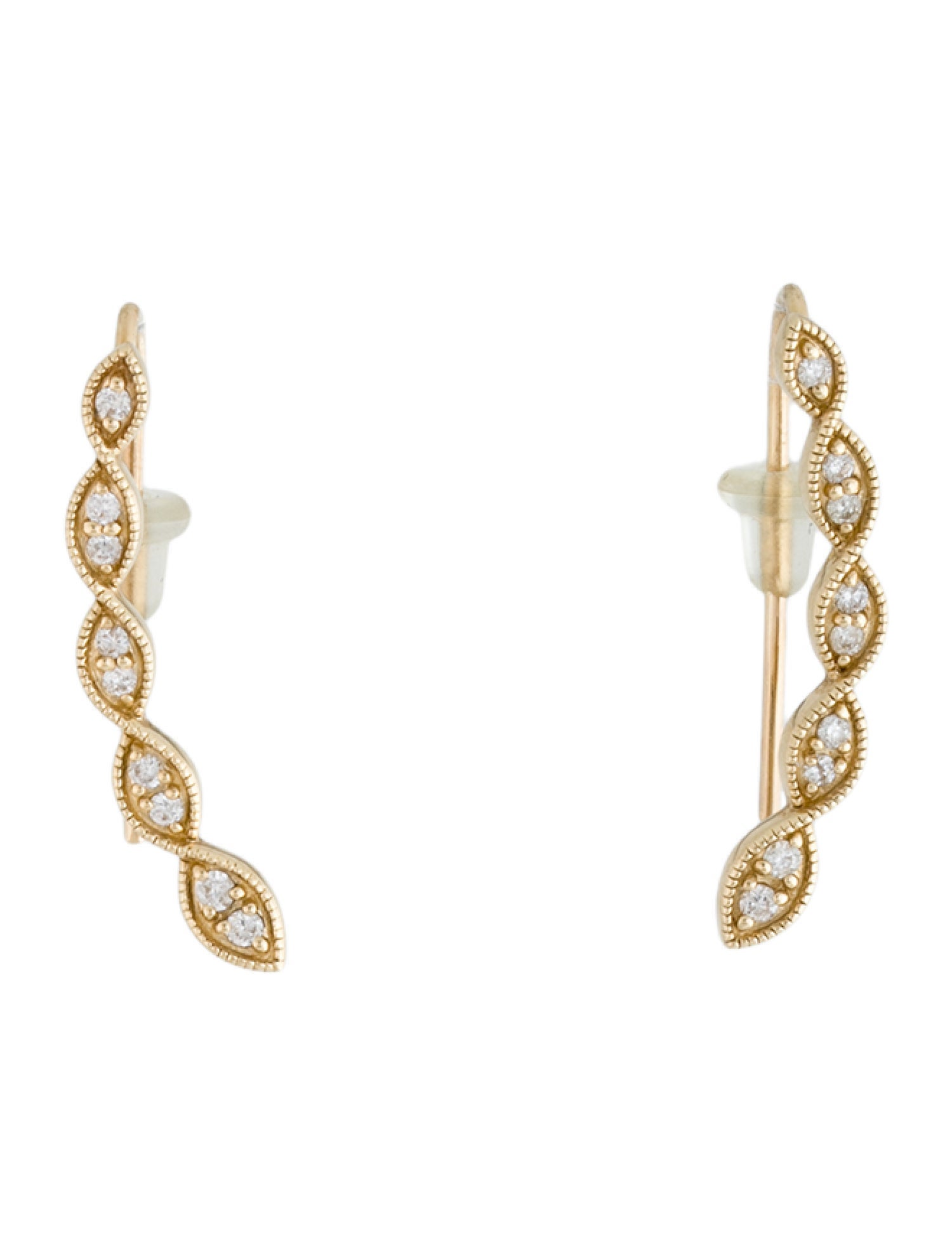 Earrings 14K Diamond Ear climber