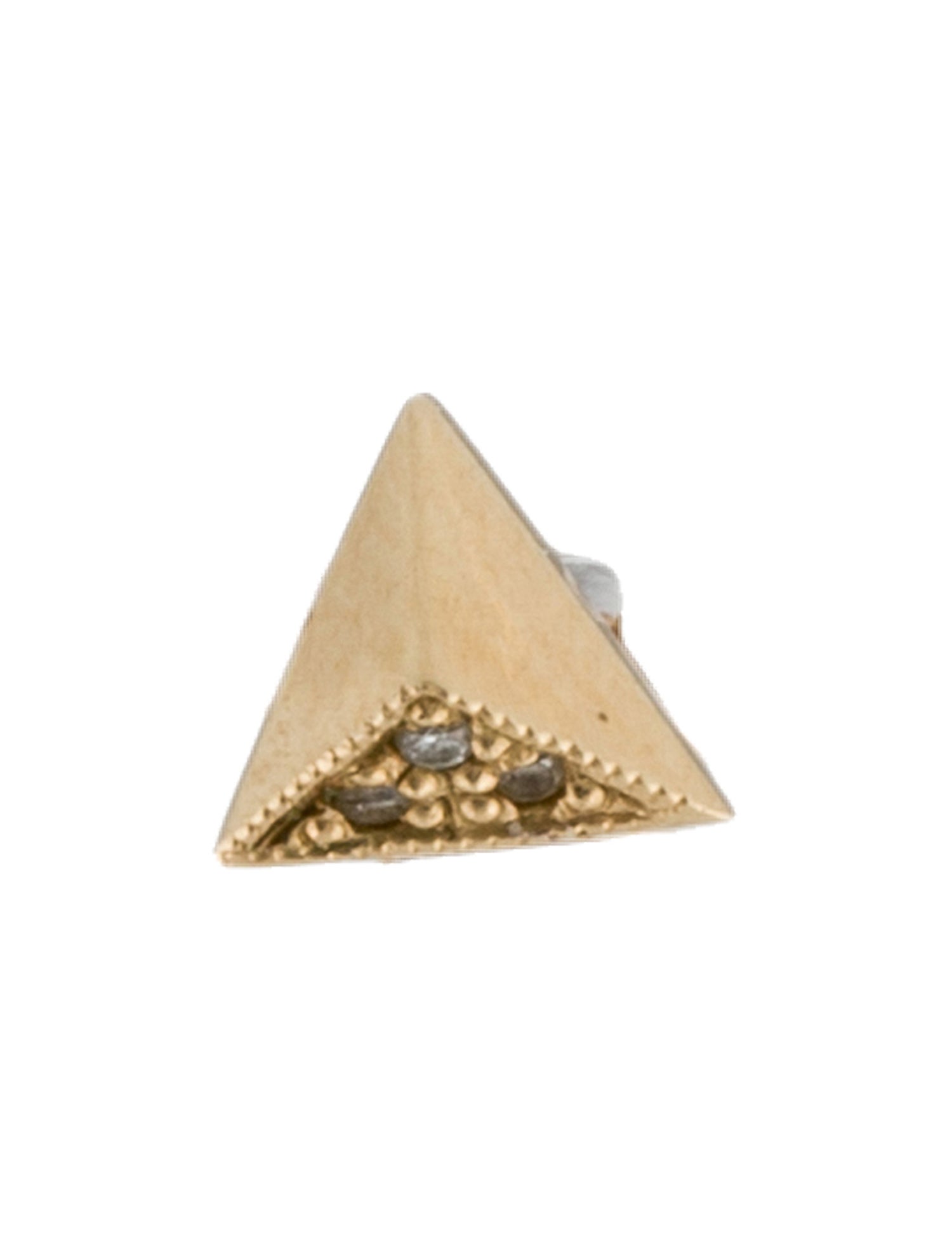Earrings 14K Diamond Pyramid Stud Earring