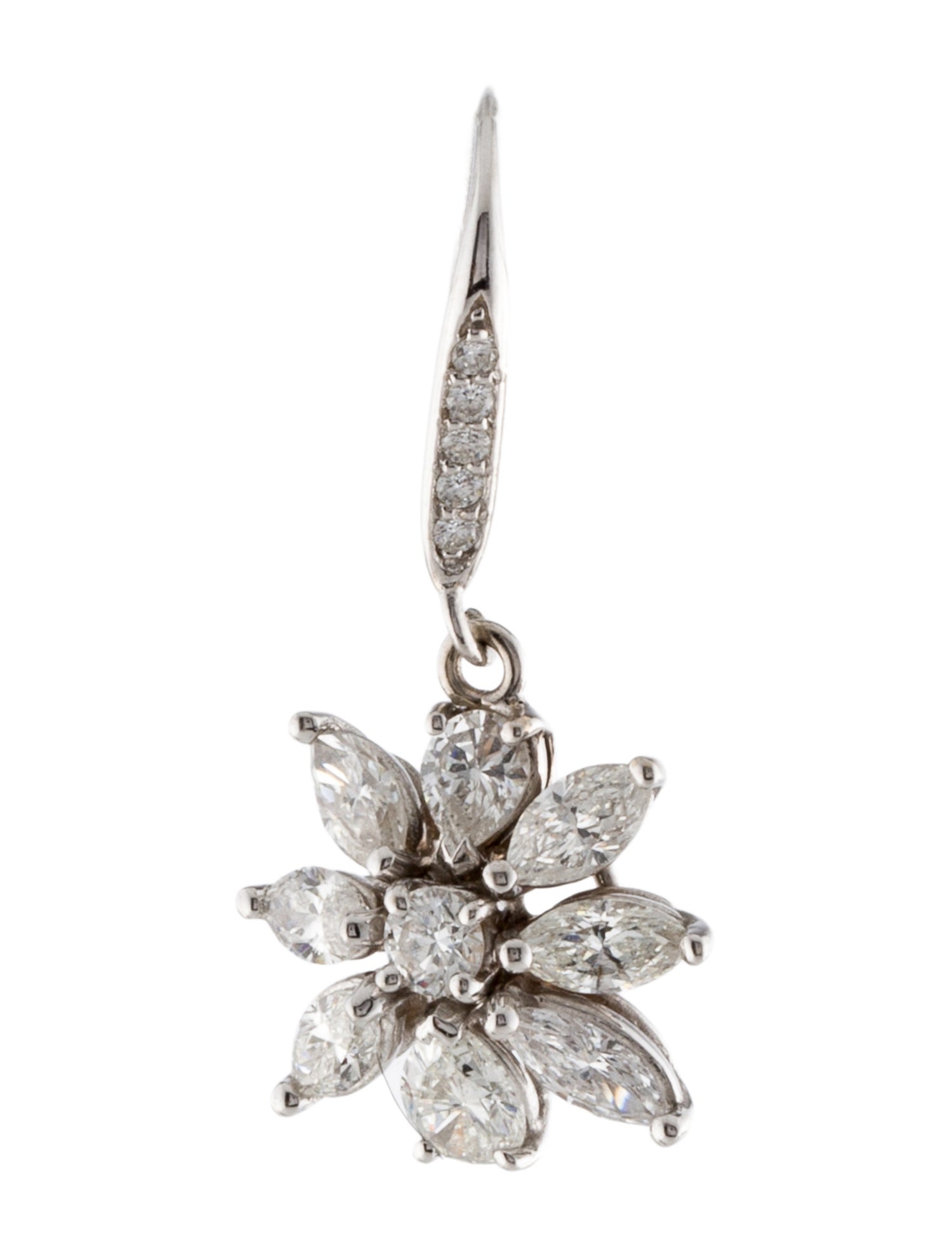 Earrings 14K 1.34ctw Diamond Single Drop Earring