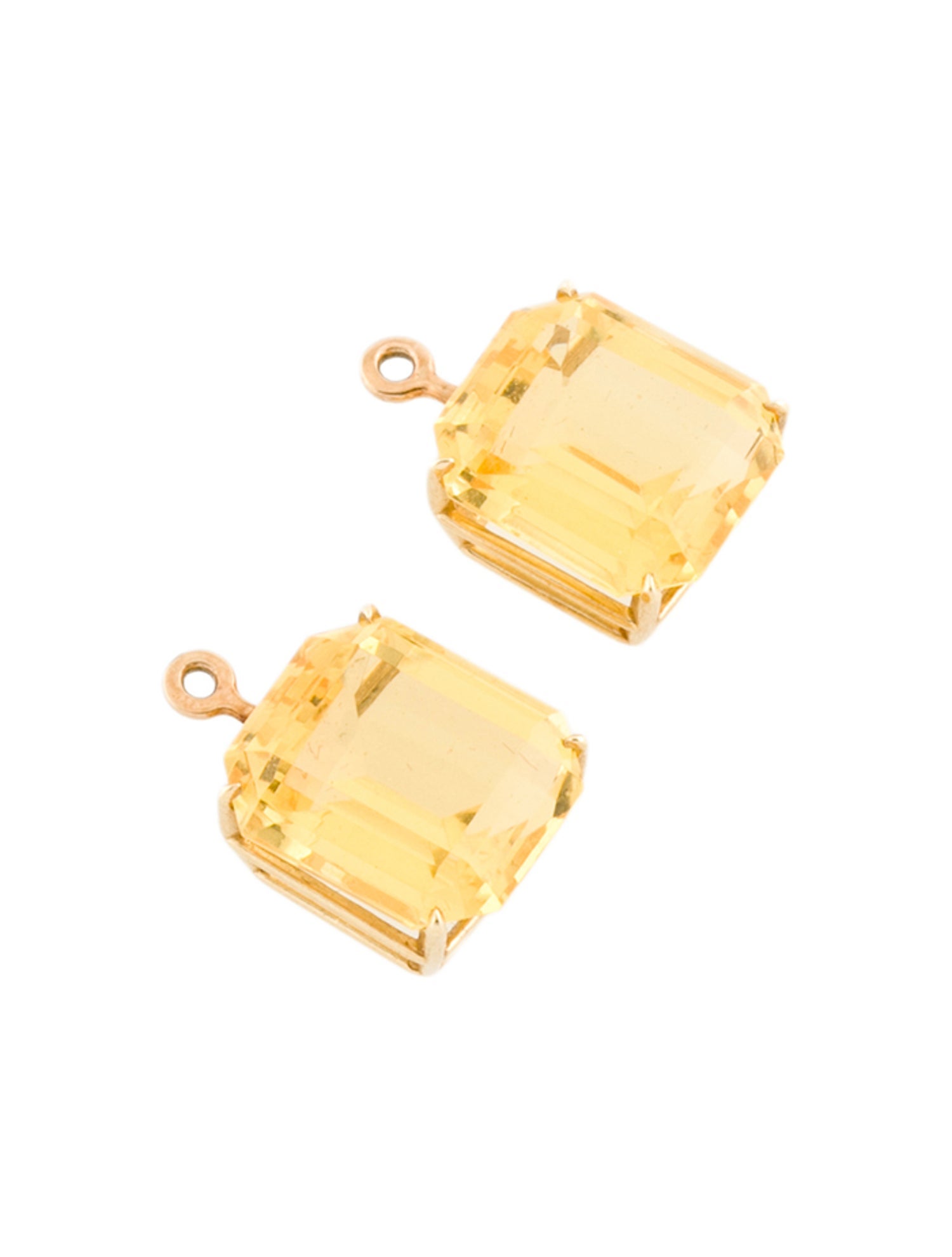 Earrings 14K 17.30ctw Citrine Earring Enhancers