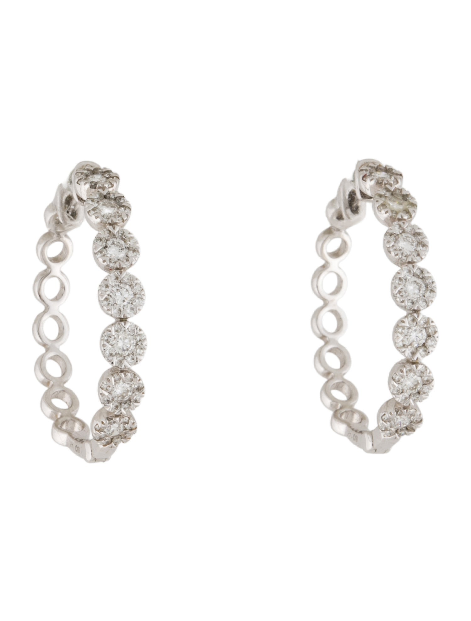 Earrings 14K Diamond Hoop Earrings