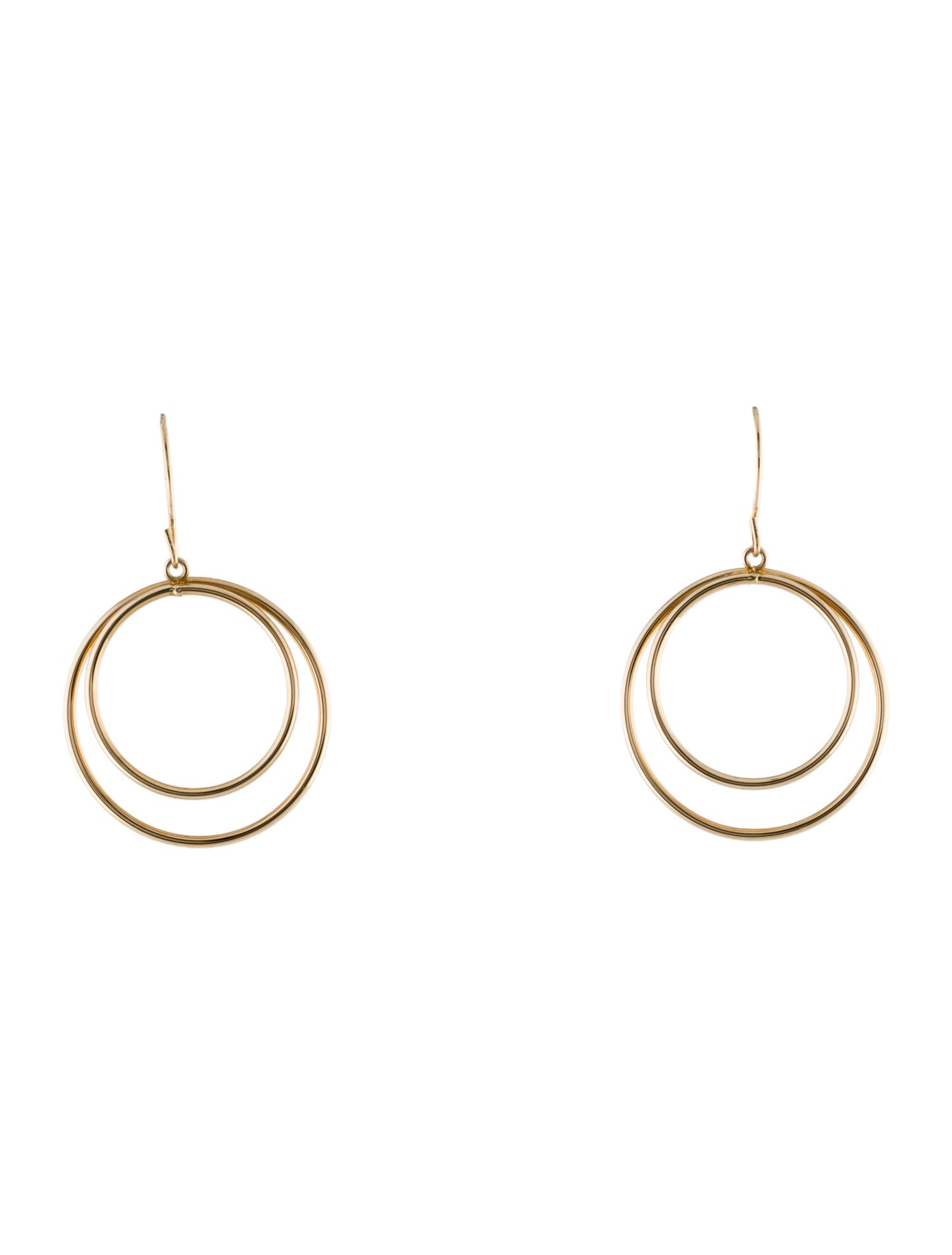 Earrings 14K Circle Drop Earrings