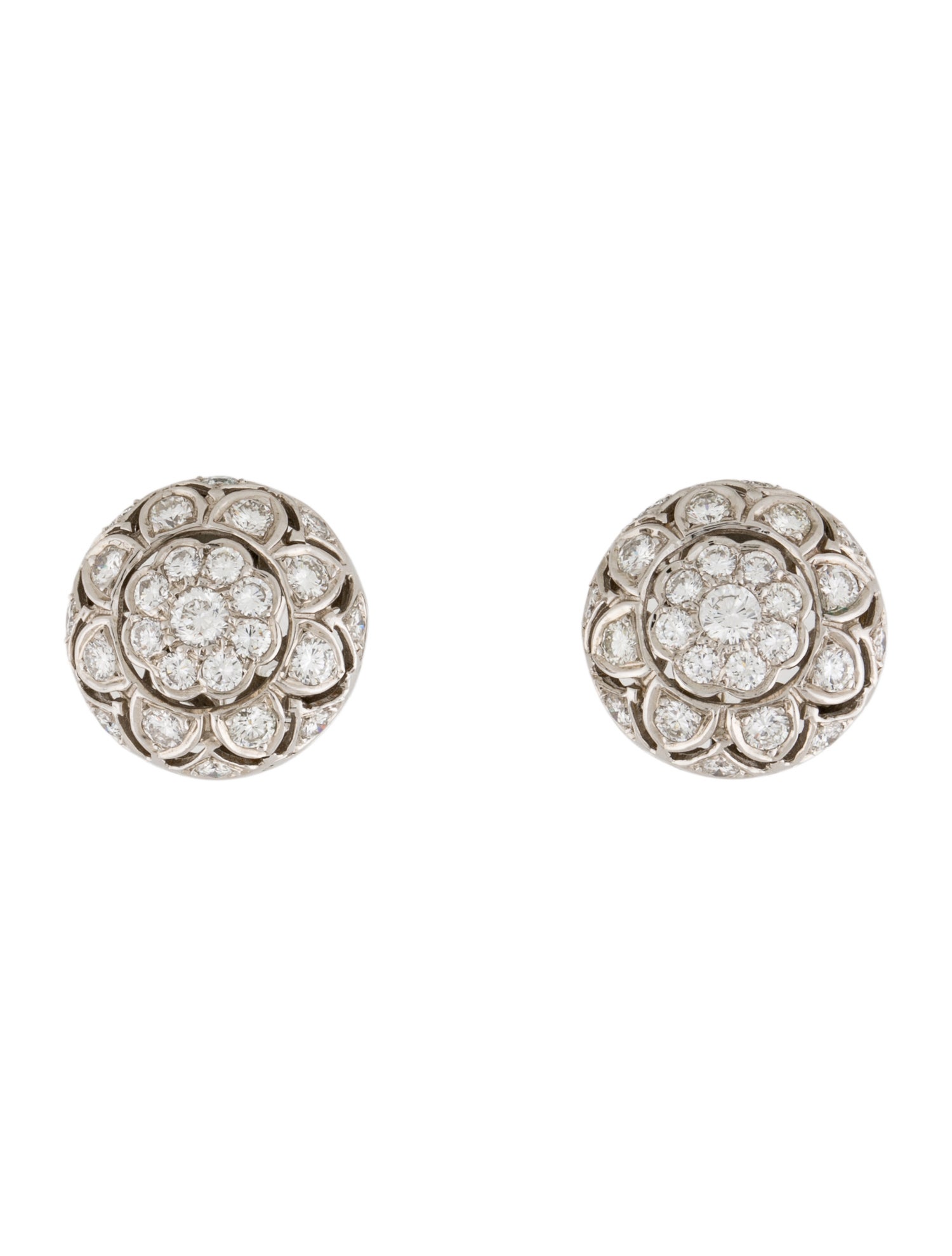 Earrings 18K 3.34ctw Diamond Clip-On