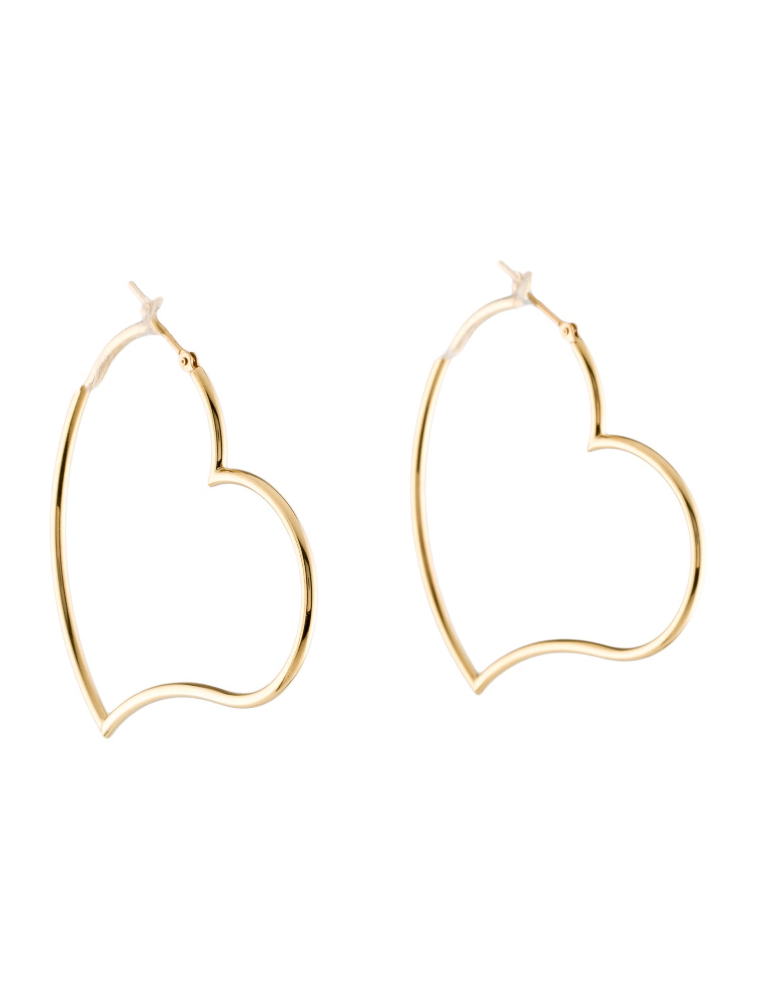 Earrings 18K Heart Hoop