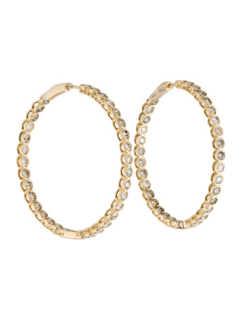 Earrings 14K 4.29ctw Diamond Inside-Out Hoop Earrings