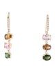 Earrings 14K 2.28ctw Tourmaline & Diamond Drop Earrings