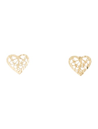 Earrings 14K Heart Stud Earrings