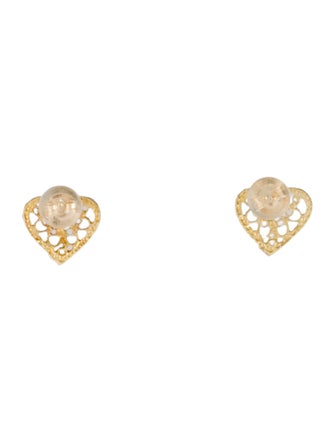 Earrings 14K Heart Stud Earrings