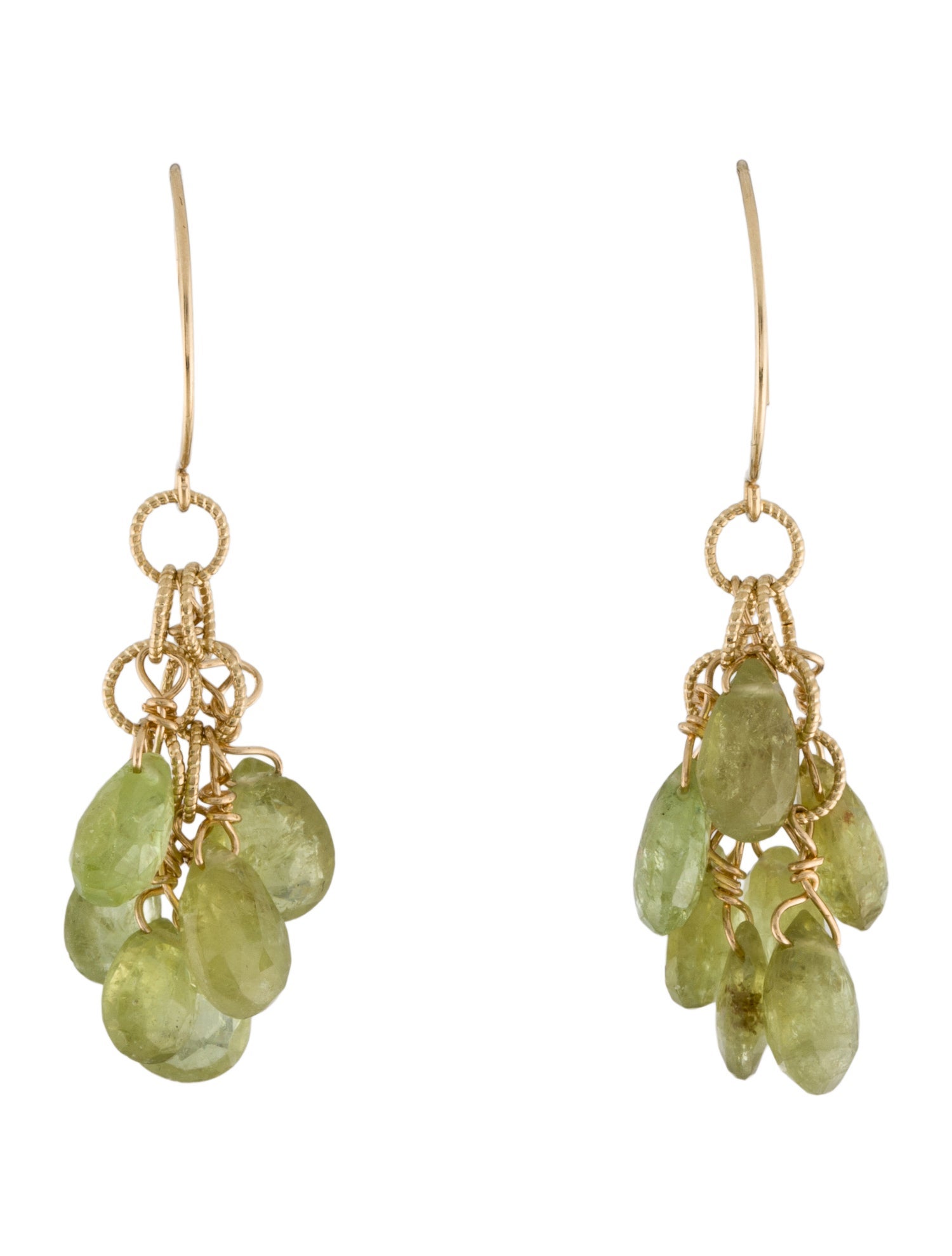 Earrings 14K Garnet Drop Earrings