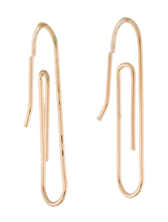 Earrings 14K Paperclip Drop Earrings