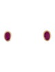 Earrings 14K 1.32ctw Ruby Solitaire Stud Earrings