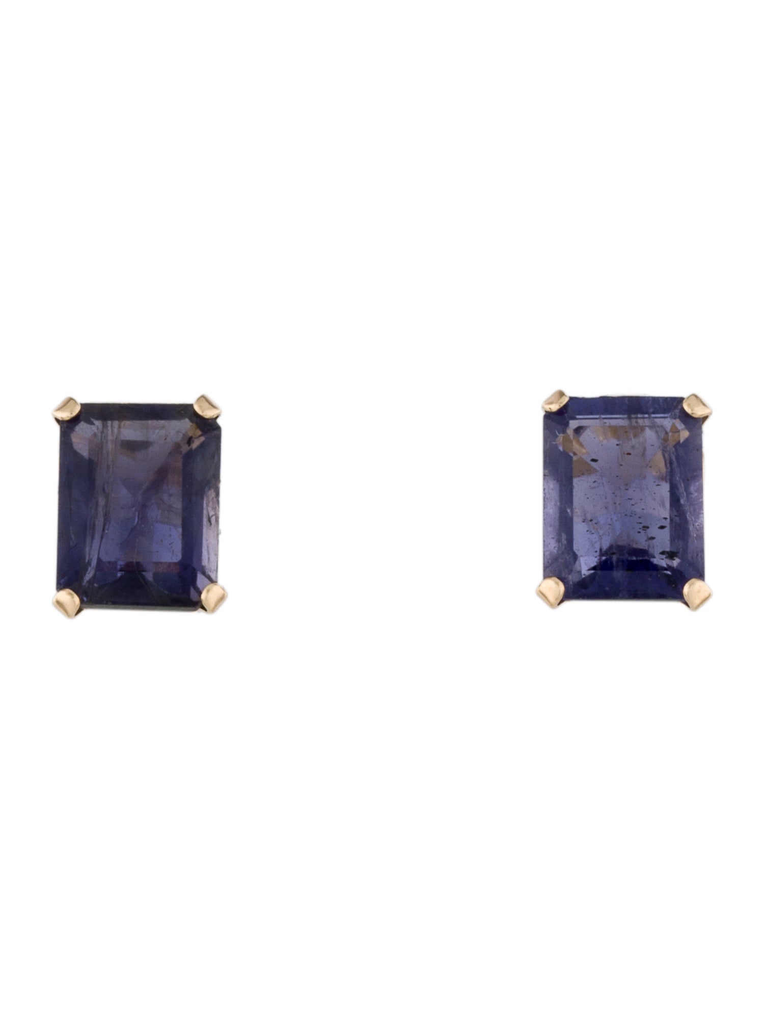 Earrings 10K 2.46ctw Iolite Stud Earrings