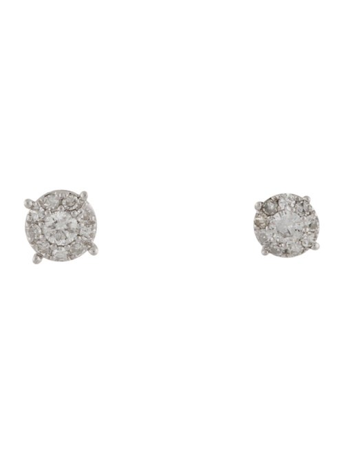 Earrings 14K Diamond Asymmetrical Stud Earrings