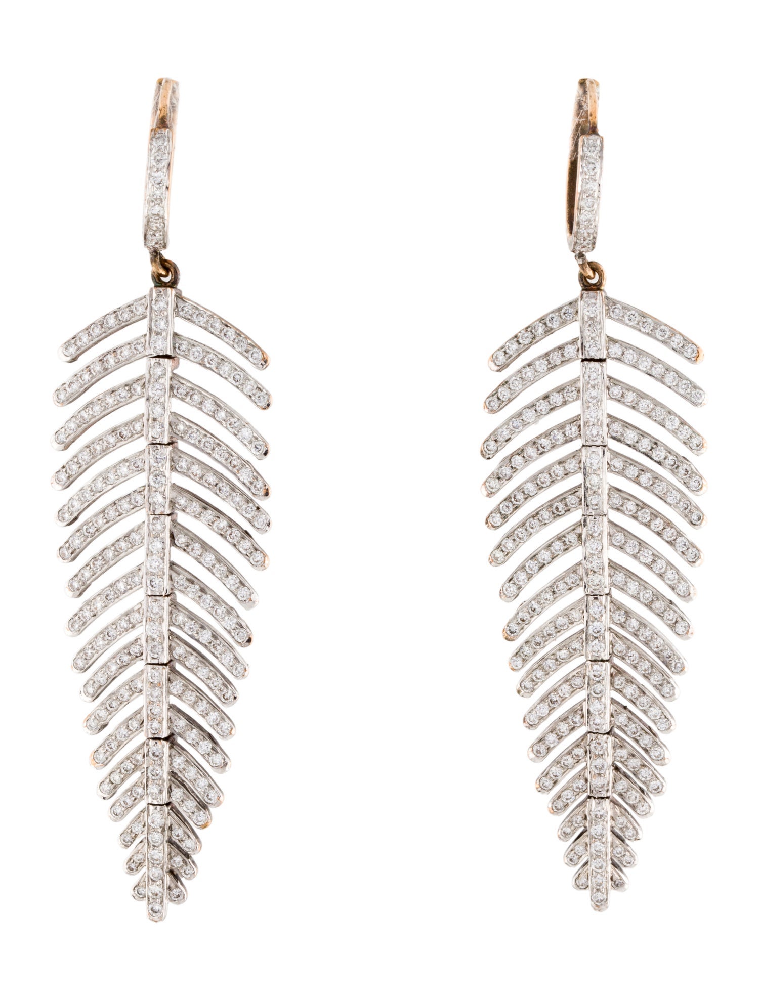 Earrings 18K 2.06ctw Diamond Chandelier