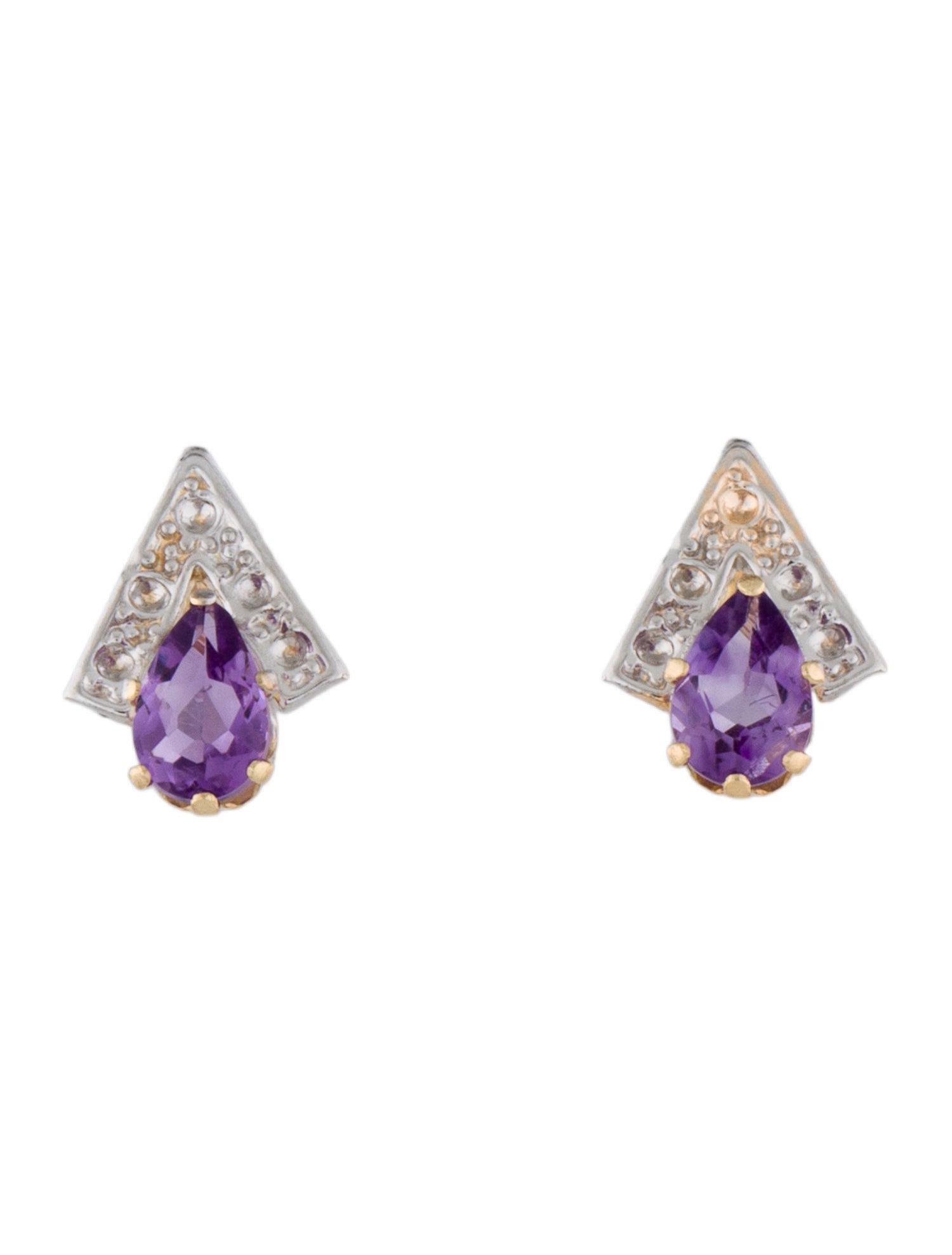 Earrings 14K Amethyst Stud Earrings