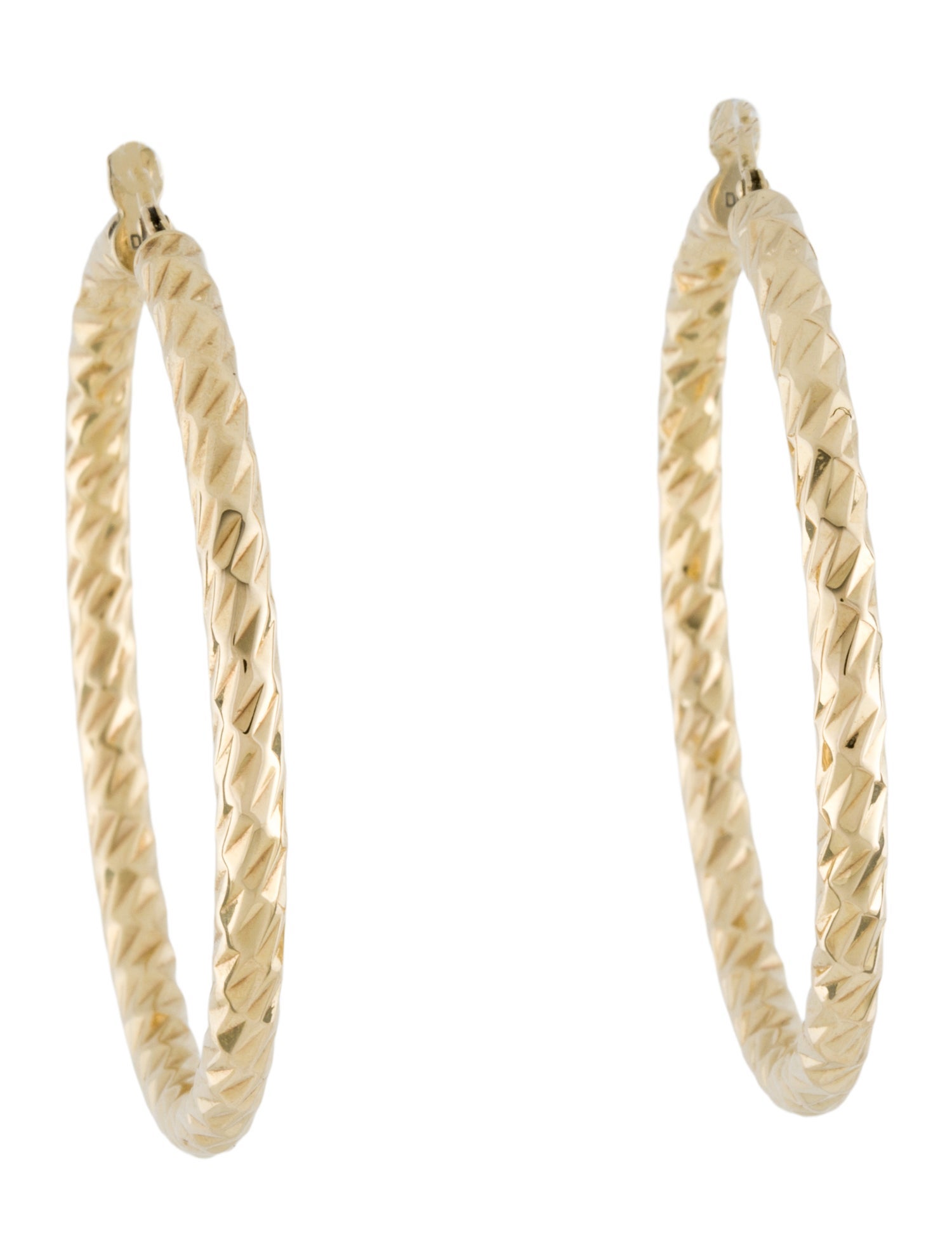 Earrings 14K Hollow Hoop Earrings