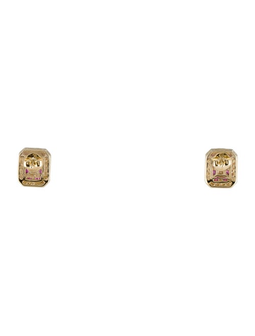 Earrings 14K Ruby & Diamond Stud Earrings