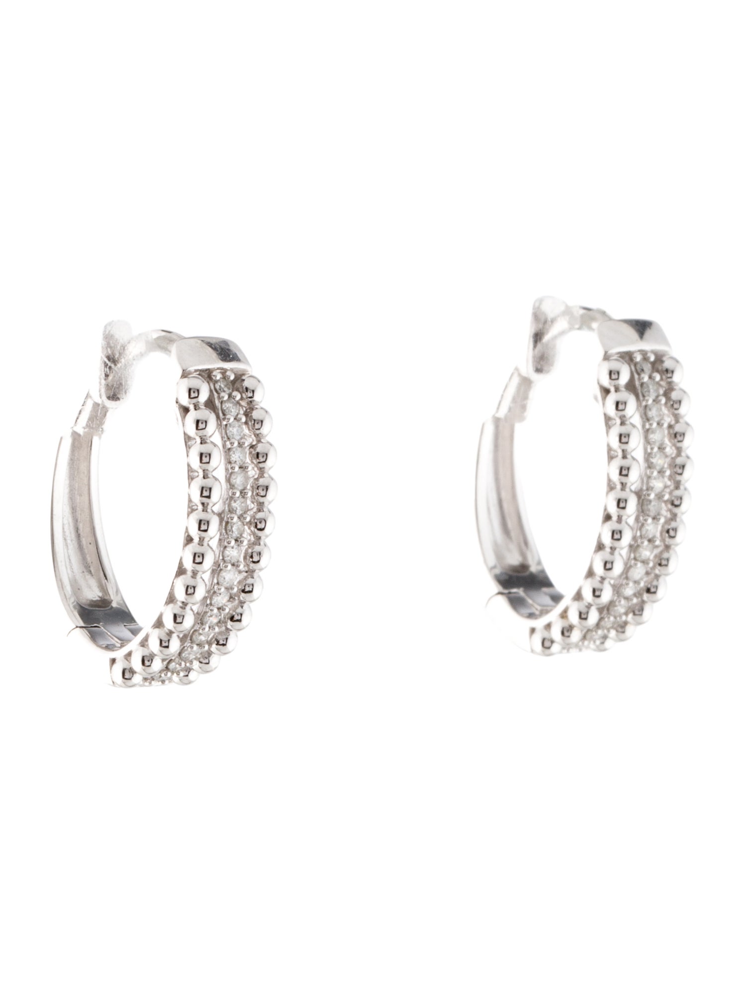 Earrings 14K Diamond Oval Hoop