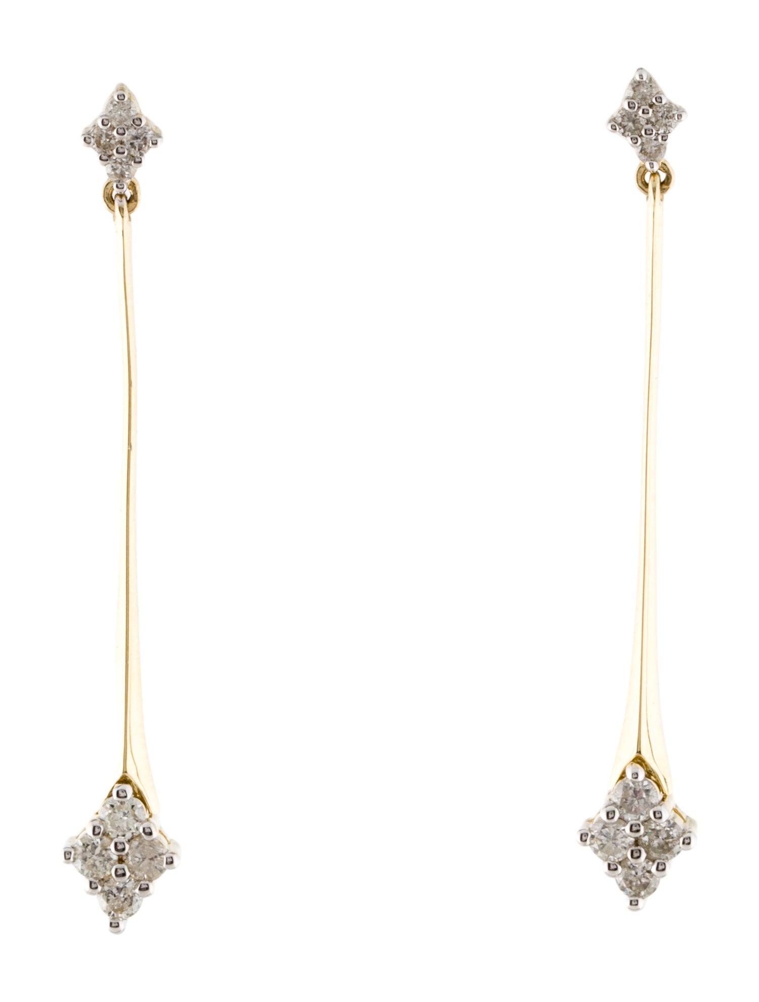 Earrings 14K Diamond Drop Earrings