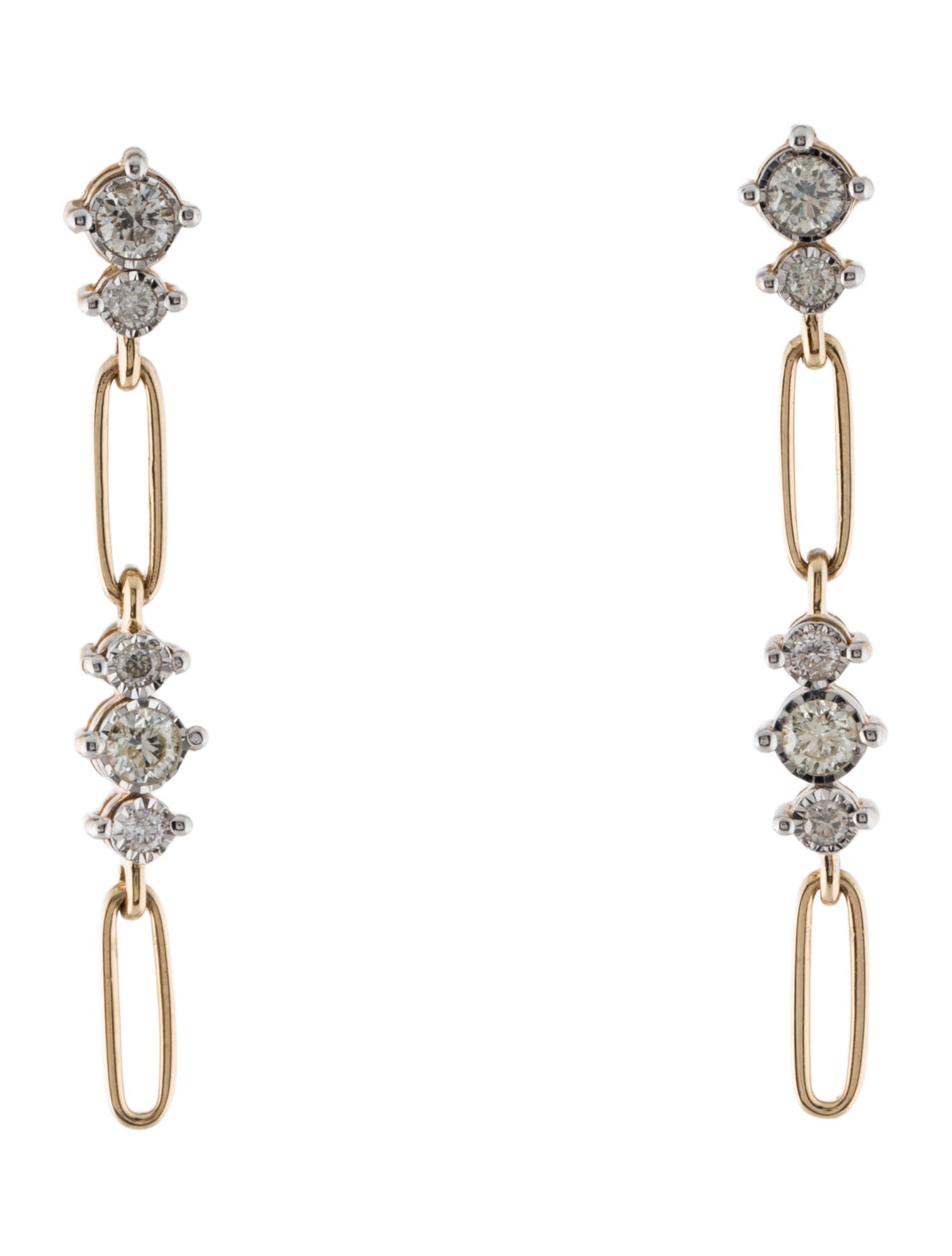 Earrings 14K Diamond Drop Earrings