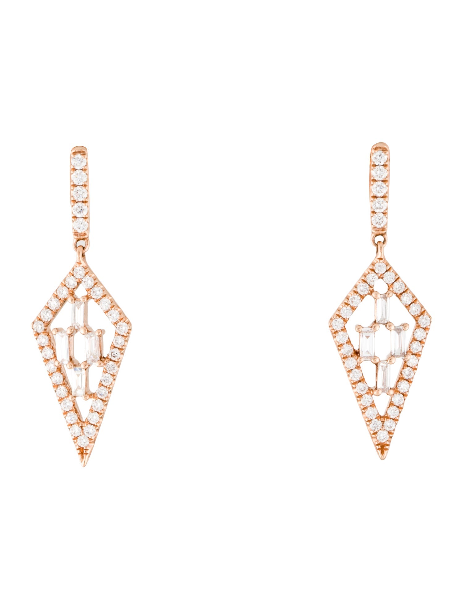 Earrings 14K Diamond Drop Earrings