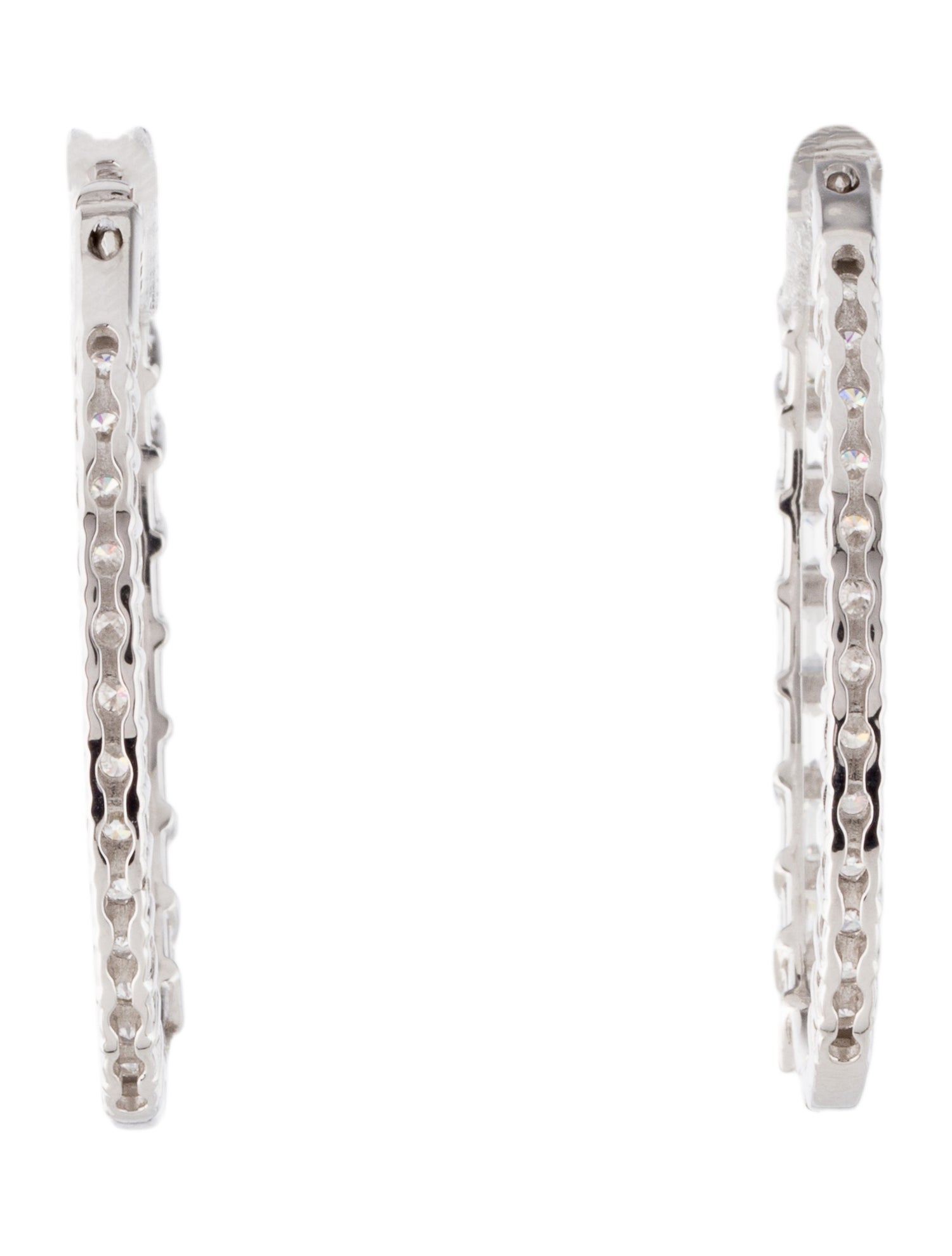 Earrings 14K Lab-Grown Diamond Inside-Out Hoop Earrings