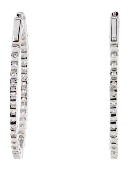 Earrings 14K 3.50ctw Lab-Grown Diamond Inside-Out Hoop Earrings