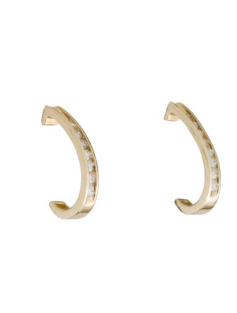 Earrings 14K Lab-Grown Diamond Hoop Earrings