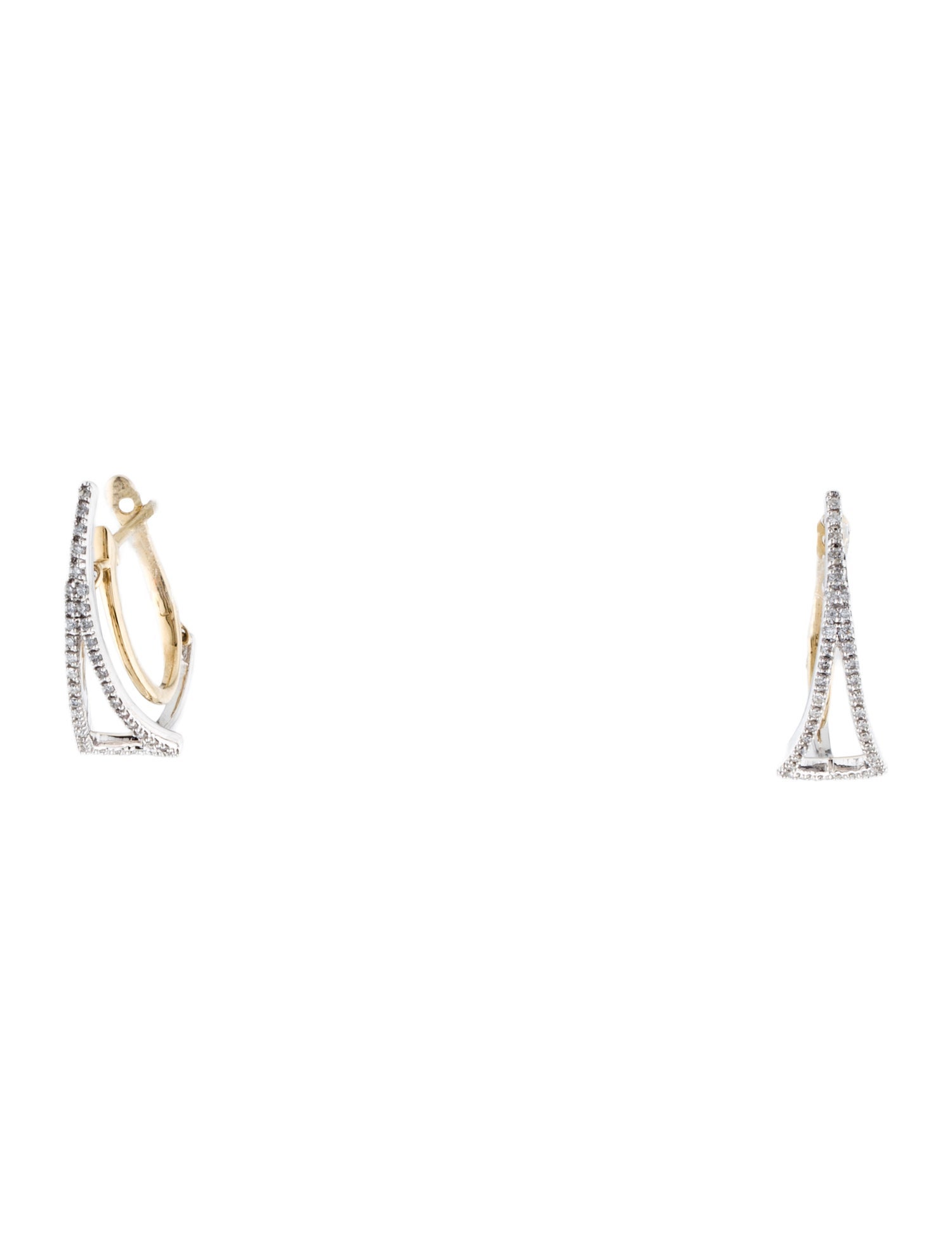 Earrings 14K Diamond Drop Swing Earrings