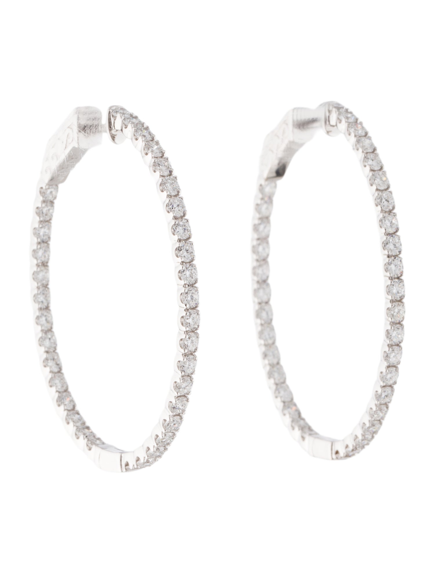 Earrings 14K 2.75ctw Lab-Grown Diamond Hoop Earrings