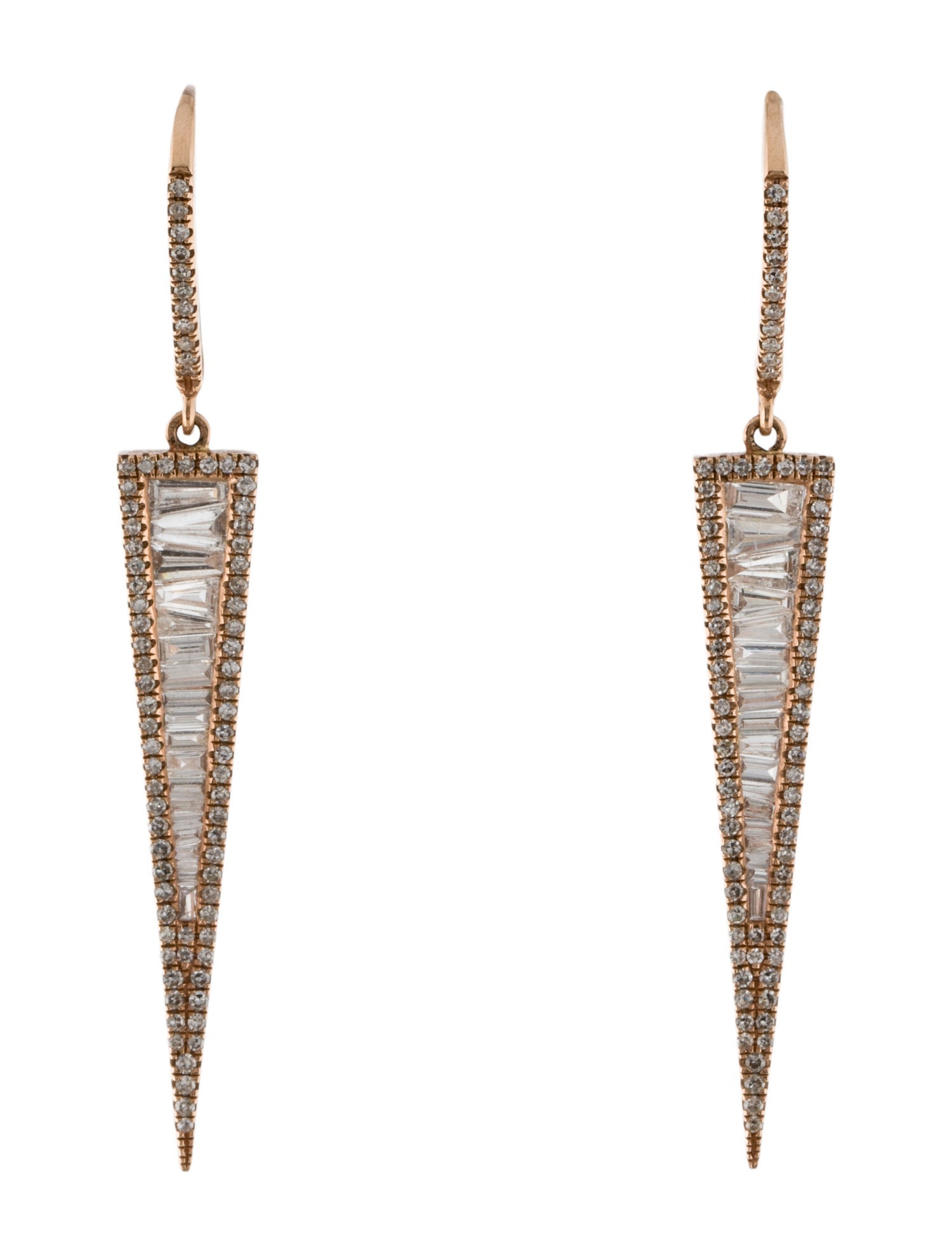 Earrings 14K Diamond Drop Earrings