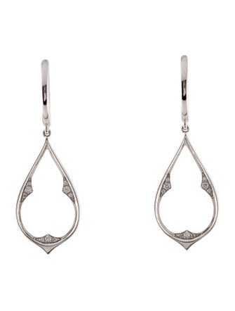 Earrings 14K Diamond Open Teardrop