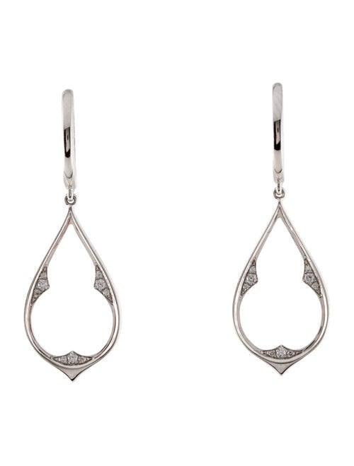 Earrings 14K Diamond Open Teardrop