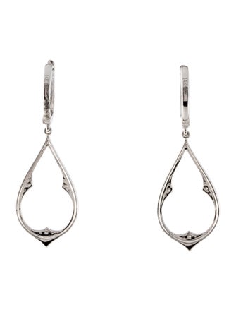 Earrings 14K Diamond Open Teardrop