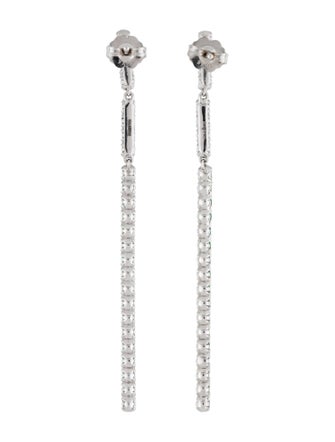 Earrings Haruni 18K Tsavorite & Sapphire Line Drop Earrings