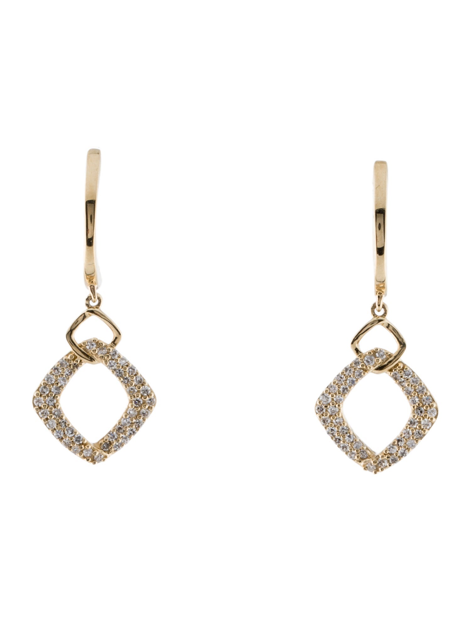 Earrings 14K Diamond Drop Earrings