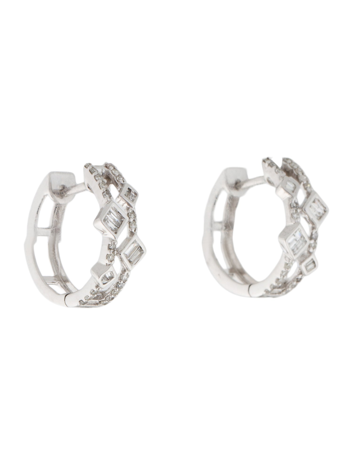 Earrings 14K Diamond Huggie Earrings