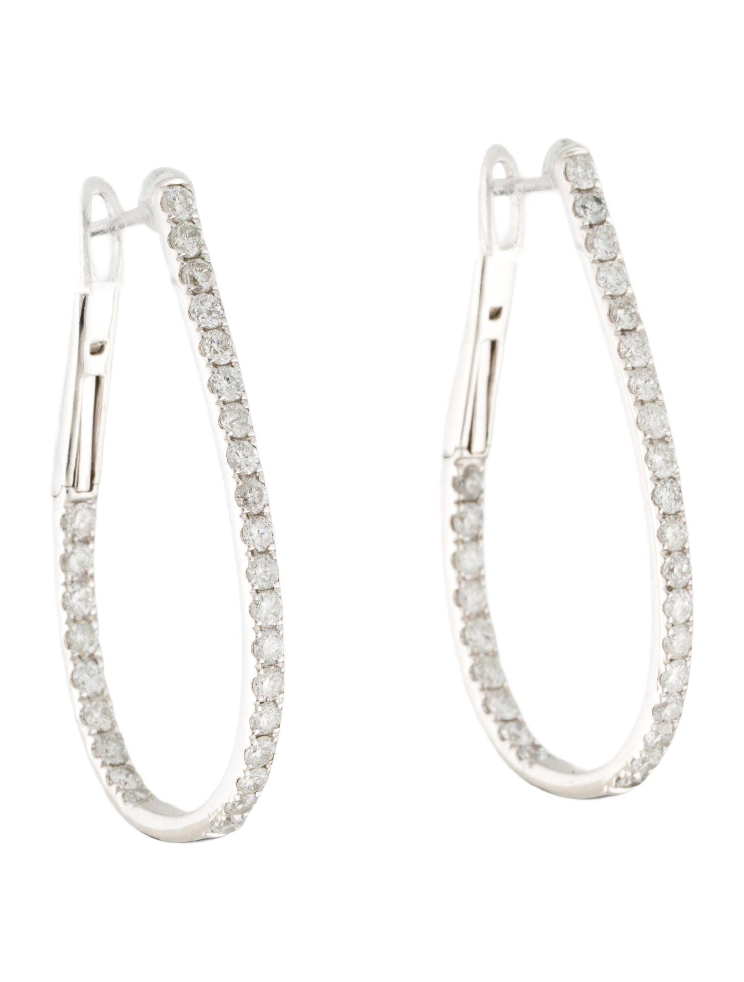 Earrings 14K 2.00ctw Diamond Inside-Out Hoop Earrings