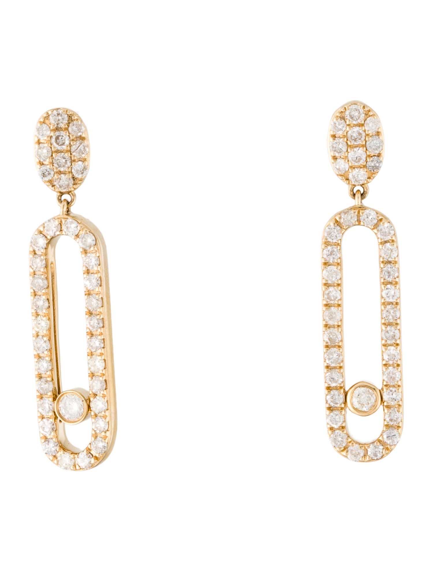 Earrings 14K Diamond Kinetic Drop Earrings