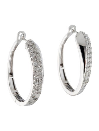 Earrings 14K 1.12ctw Diamond Hoop Earrings