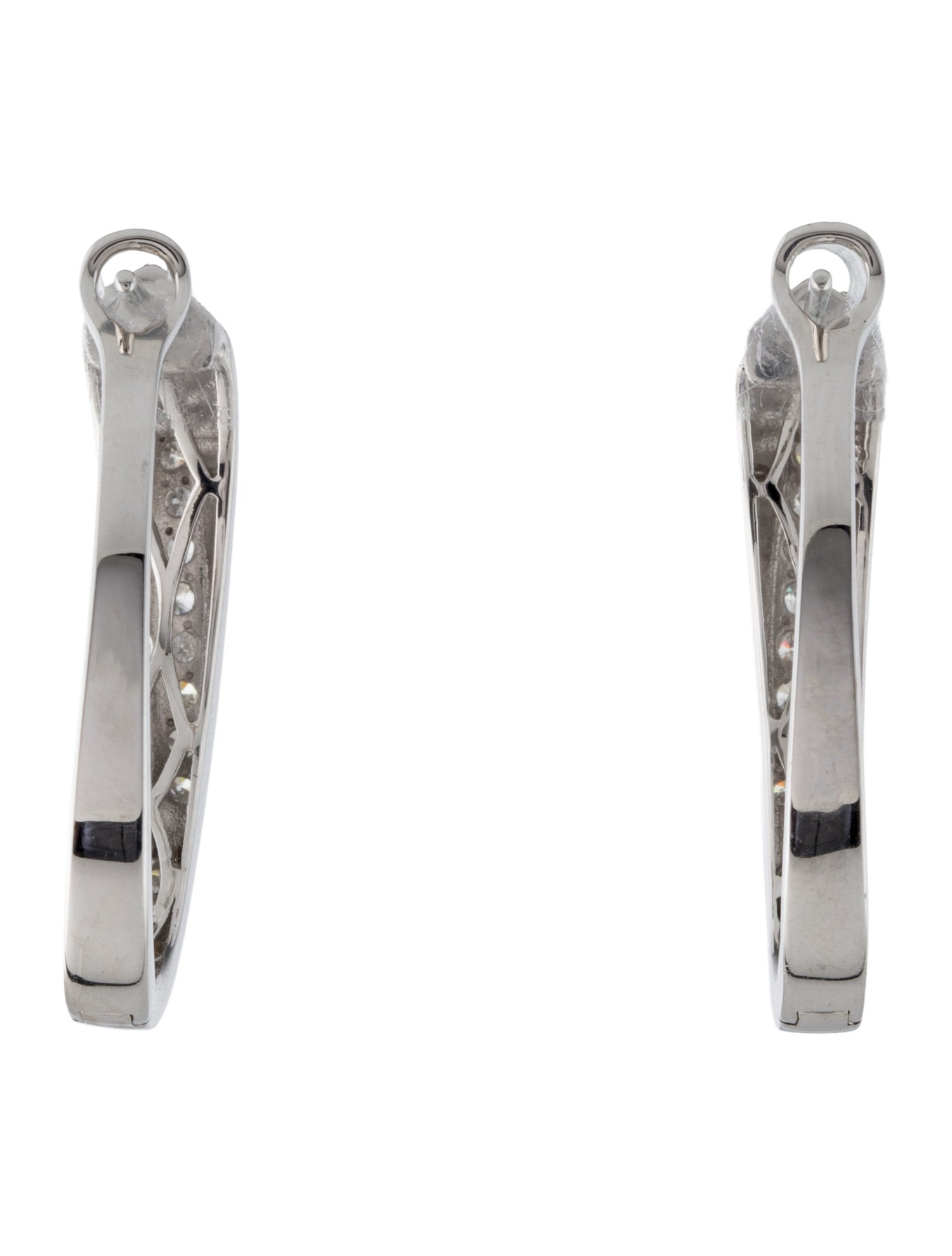 Earrings 14K 1.12ctw Diamond Hoop Earrings